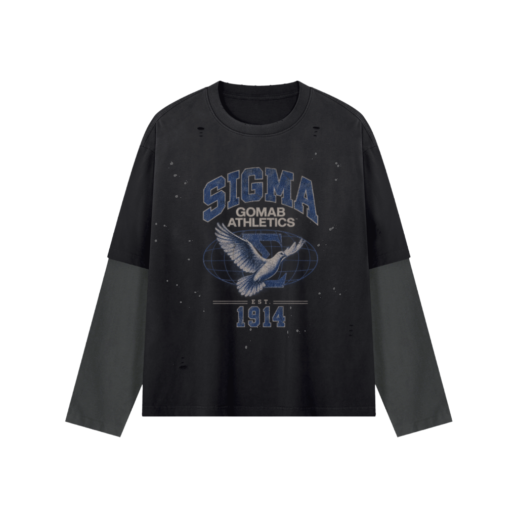 GOMAB Athletics Distressed Layered Tee