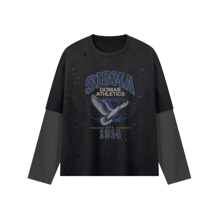 GOMAB Athletics Distressed Layered Tee
