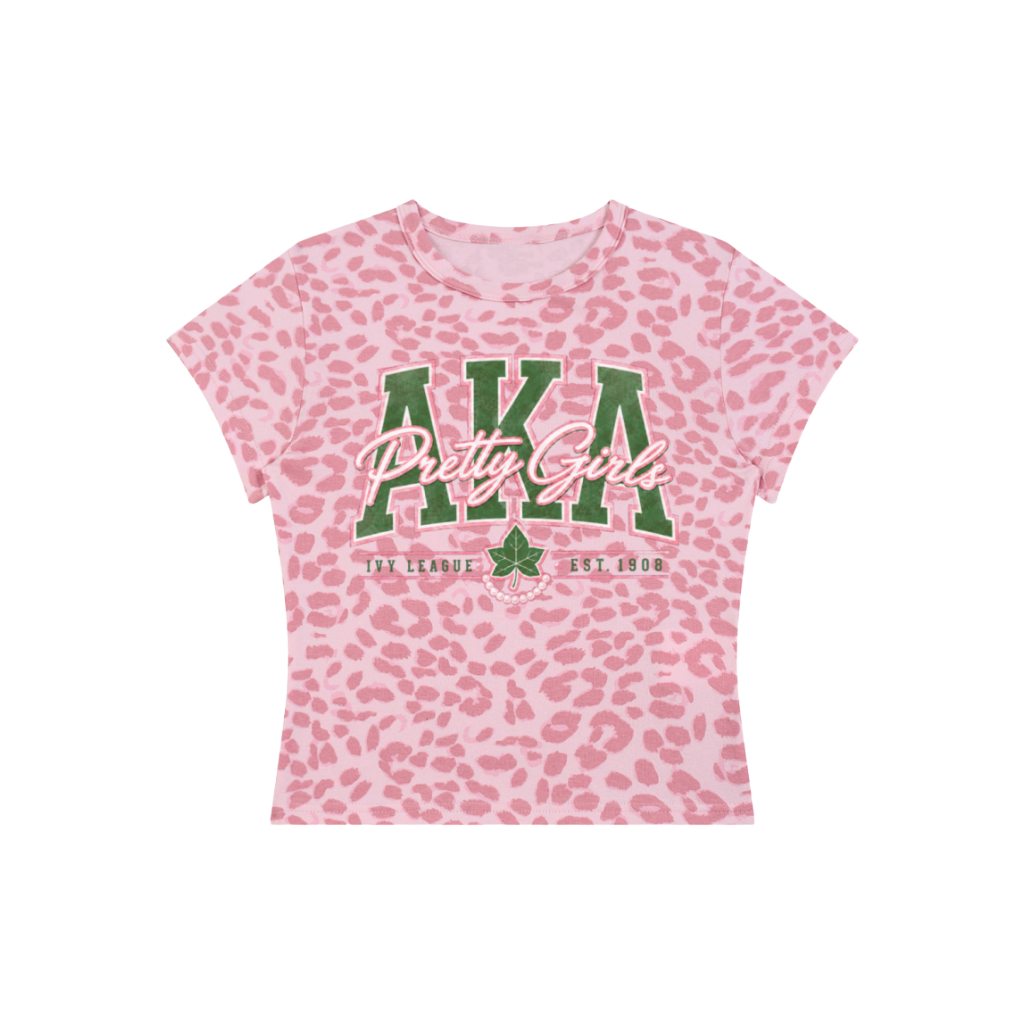 ΑΚΑ Leopard Print Crop Tee