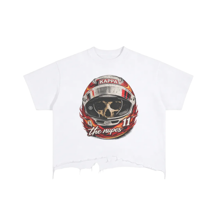 Velocity Boxy Distressed Hem Tee