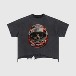 Velocity Boxy Distressed Hem Tee