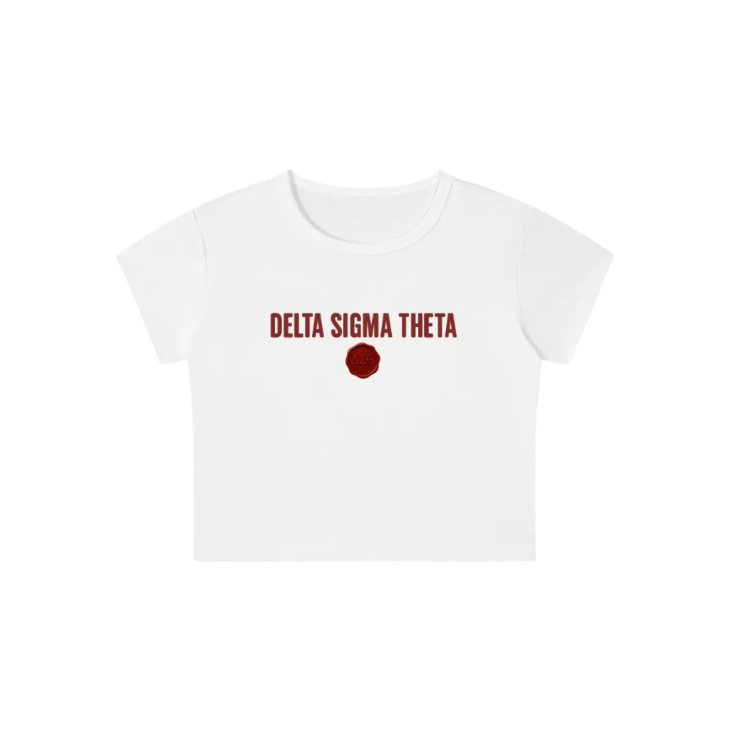 ΔΣΘ Wax Emblem Crop Tee